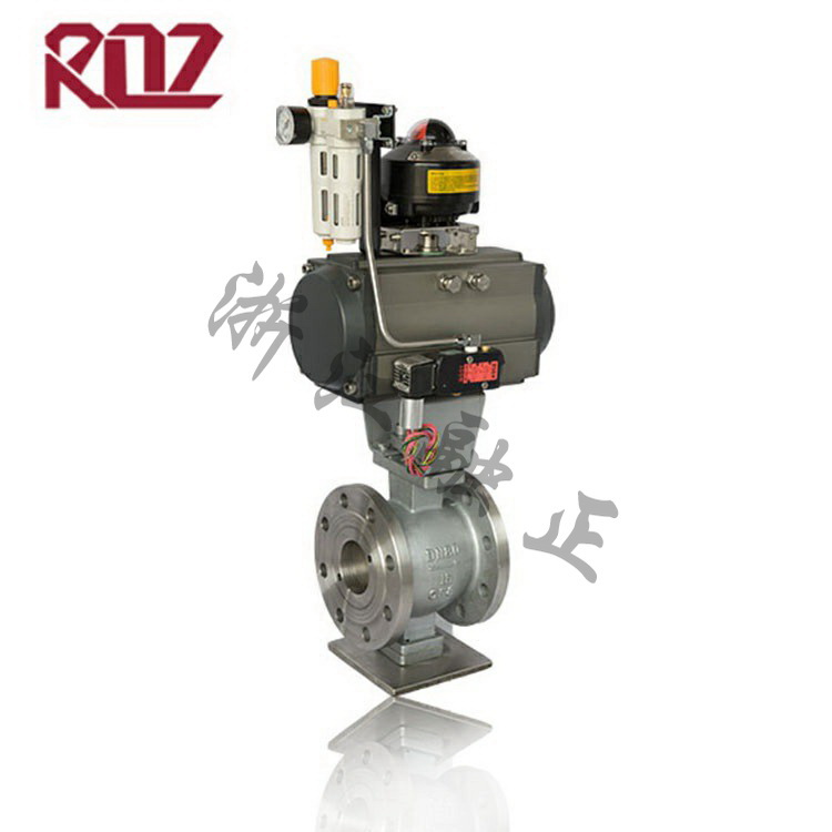 氣動法蘭v型球閥